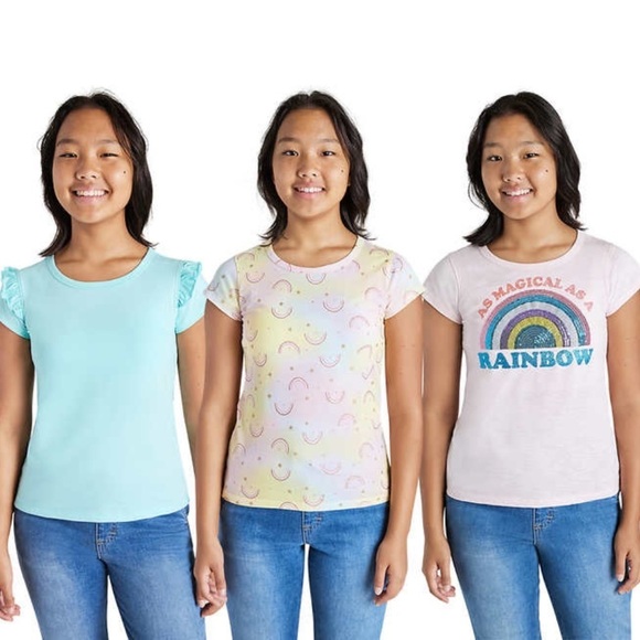 T-shirts Girls 3-packs - Picture 1 of 7